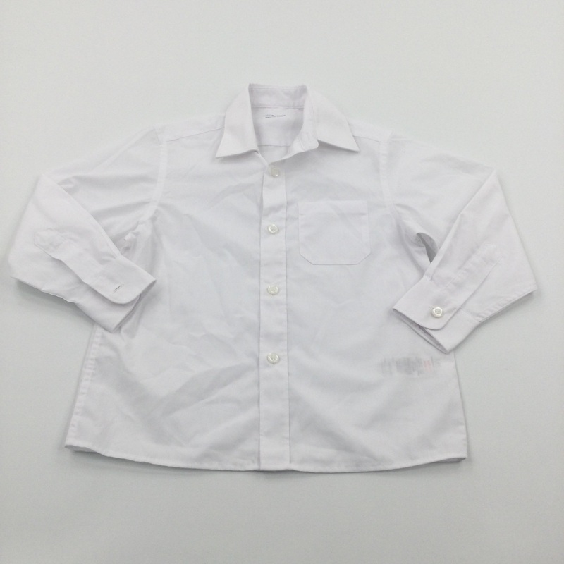 White Long Sleeve School Shirt - Boys 4-5 Years