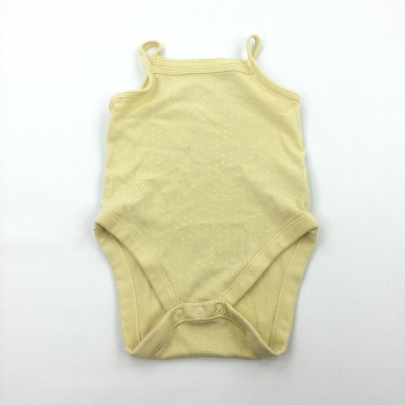Yellow Spotty Sleeveless Bodysuit - Girls 3-6 Months