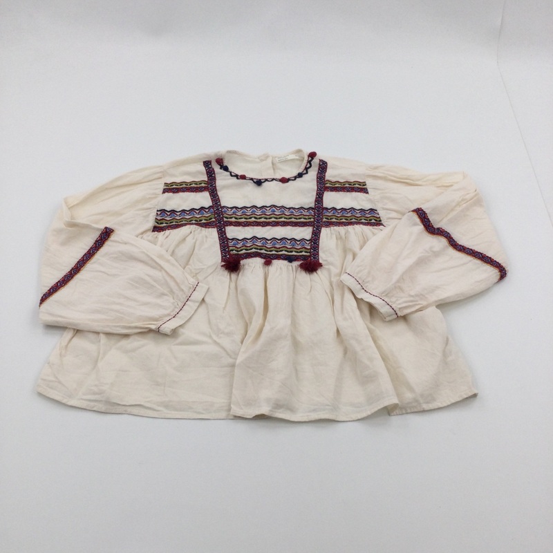 Embroirered Cream Blouse - Girls 11-12 Years