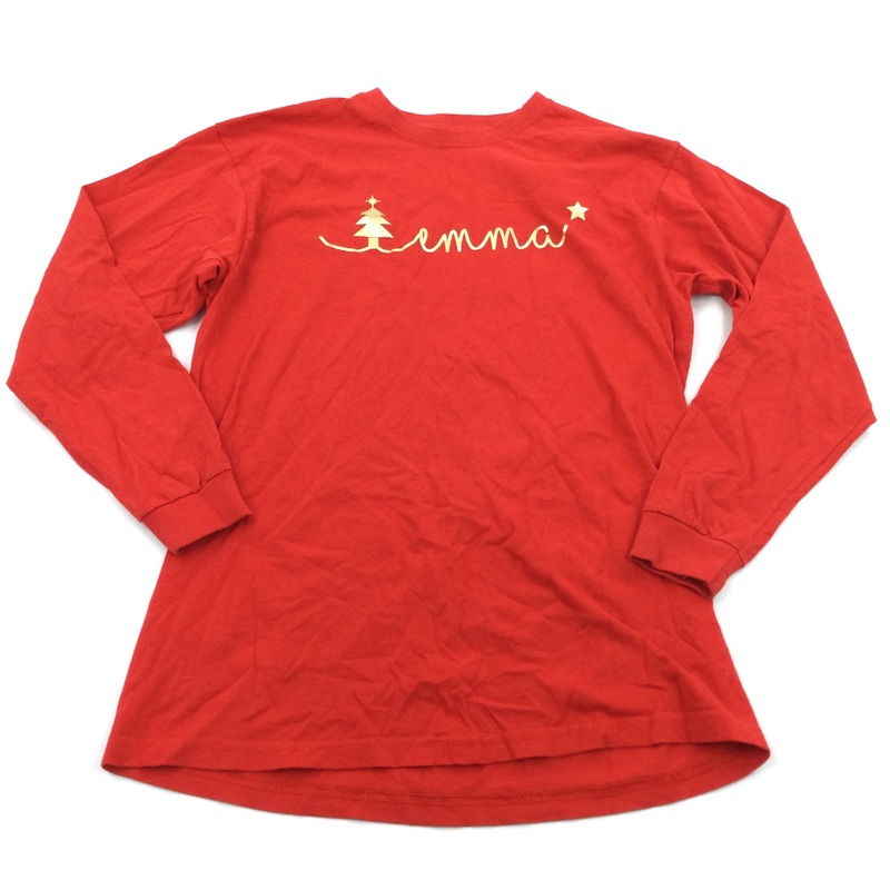 'Emma' Glittery Red & Gold Top - Girls 12-13 Years - Christmas