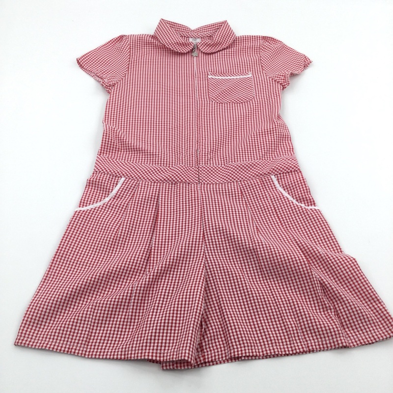 Red & White Gingham Skort Dress - Girls 10-11 Years