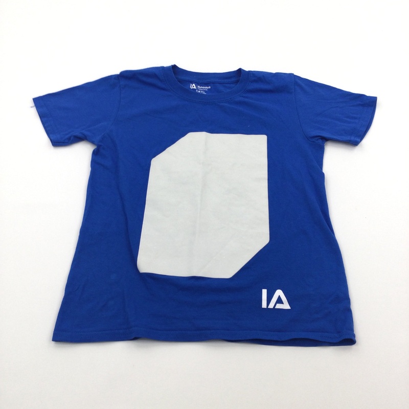 White Shape Blue T-Shirt  - Boys 7-8 Years