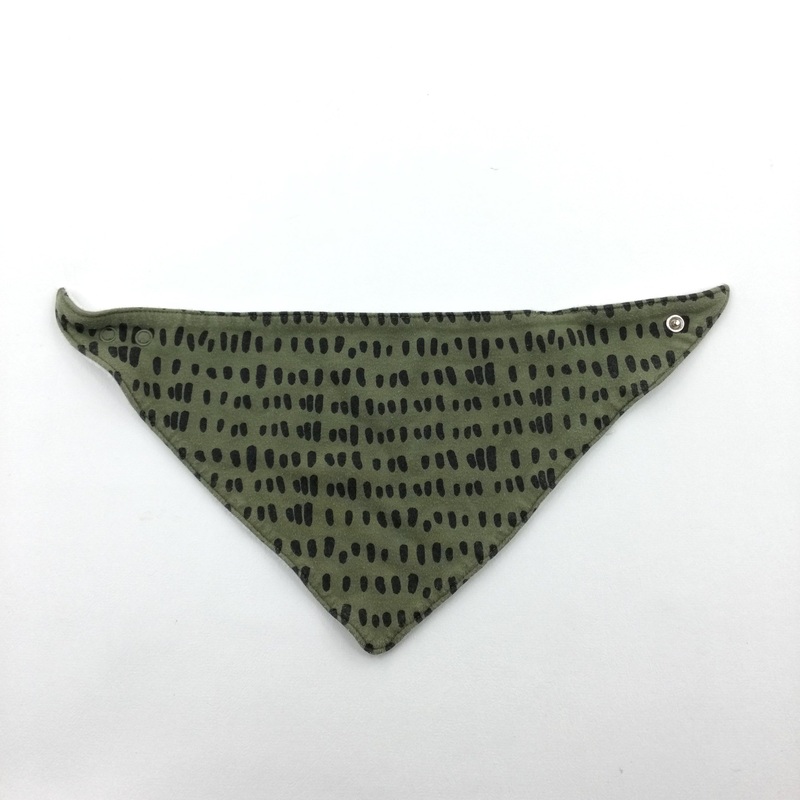 Khaki Green & Black Dribble Bib - Boys One Size
