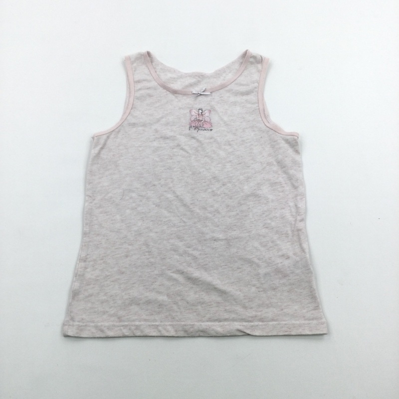 'Magical Powers' Fairy Mottled Oatmeal & Pink Vest - Girls 8-9 Years
