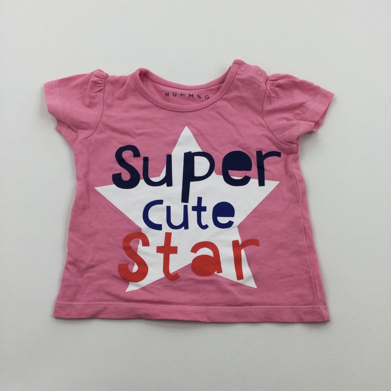 Suprt Cute Star' Pink T-Shirt - Girls 3-6 Months