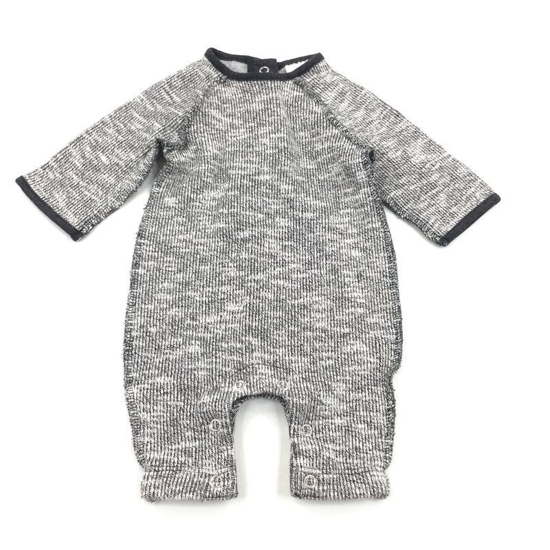 Black & White Mottled Jersey Romper - Boys Newborn