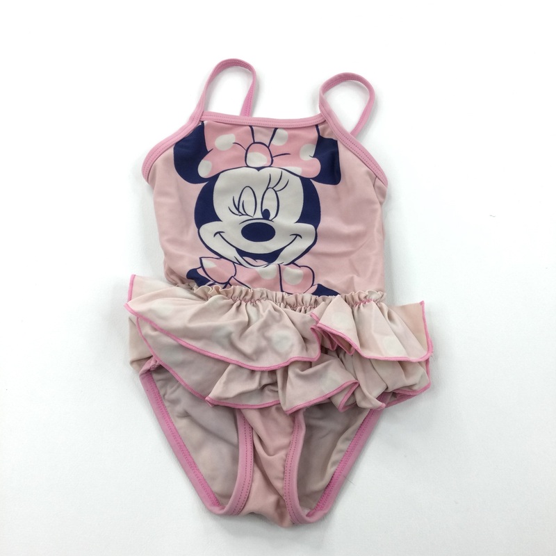 Minnie Mouse Pale Pink Swimming Costume - Girls 9-12 Months