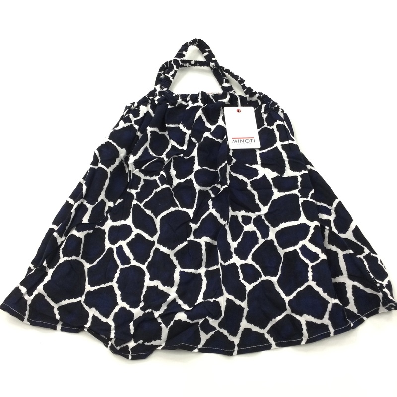 **NEW** Animal Print Navy & White Cotton Dress - Girls 3-4 Years