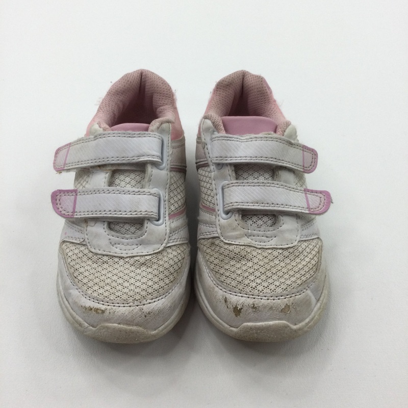 White & Pink Trainers - Girls - Size 11