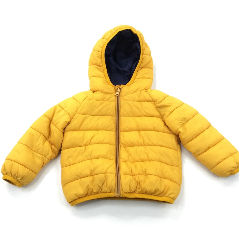Yellow Padded Jacket with Hood - Boys 9-12 Months