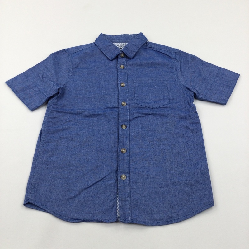 'Blue Cotton Shirt - Boys 8-9 Years