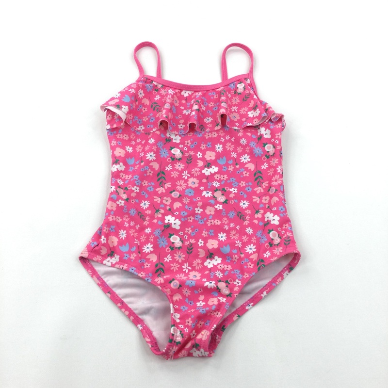 Flowers Pink Swimming Costume - Girls 2-3 Years