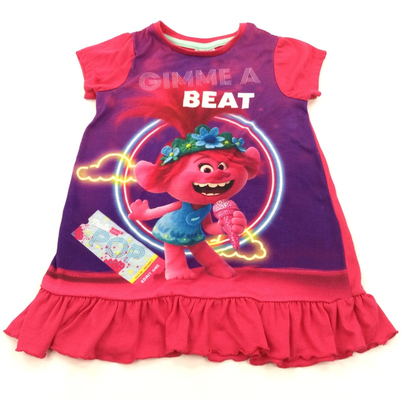 'Gimme A Beat' Trolls Purple & Pink Nightie - Girls 18-24 Months