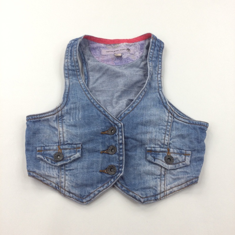Light Blue Denim Waistcoat - Girls 6-7 Years