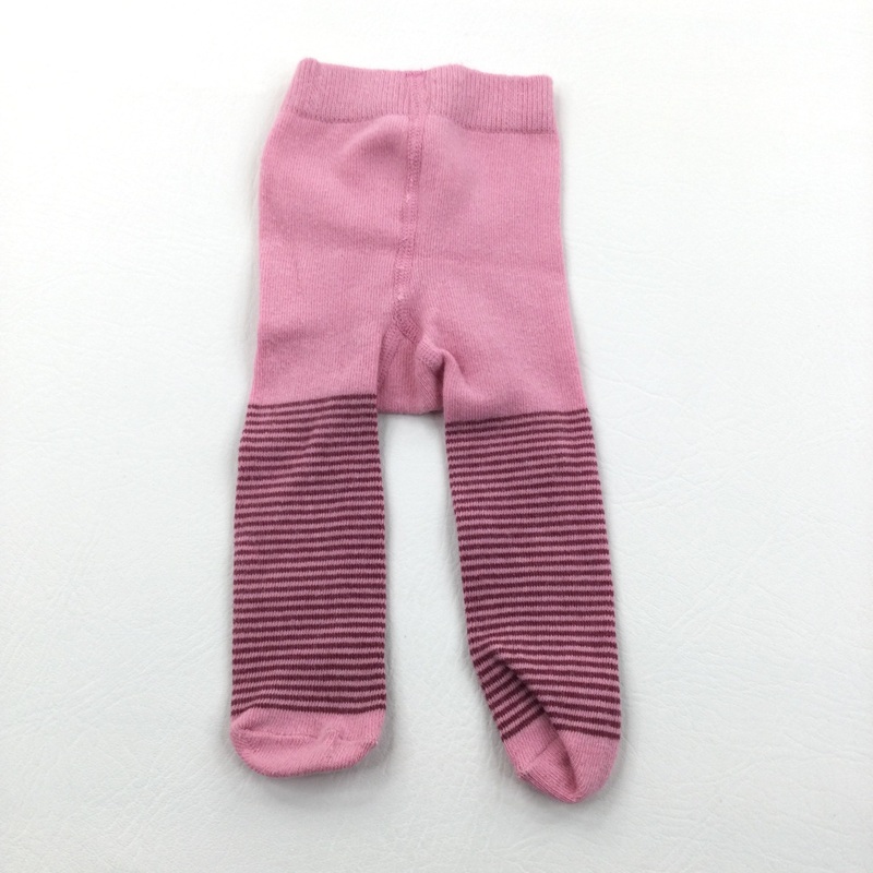 Pink & Mauve Striped Tights - Girls Newborn