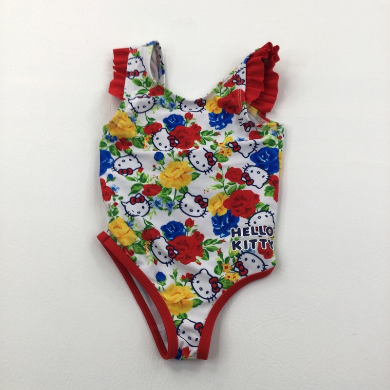 'Hello Kitty' Red & White Swimming Costume - Girls 9-12 Months