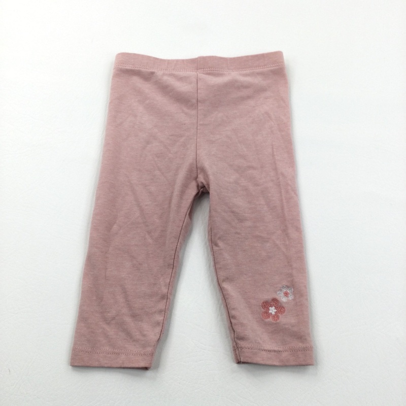 Pink Mottled Leggings - Girls 6-9 Months