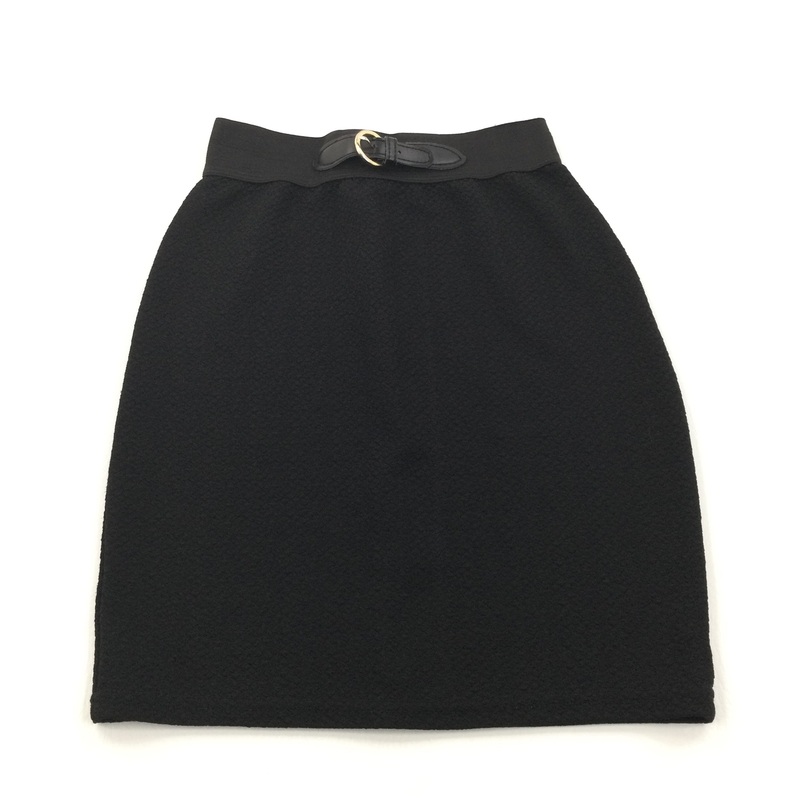Black Textured Skirt - Girls 11-12 Years