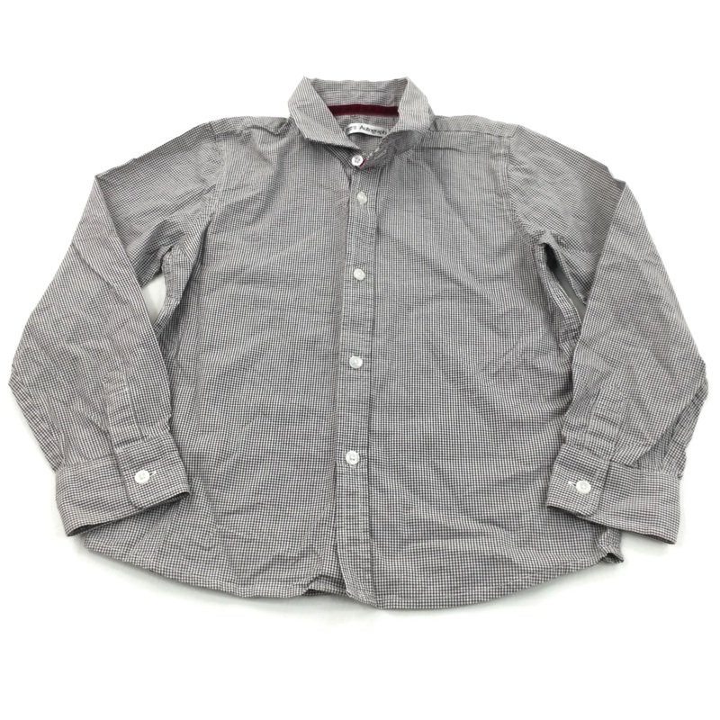 Brown & White Checked Cotton Shirt - Boys 6-7 Years