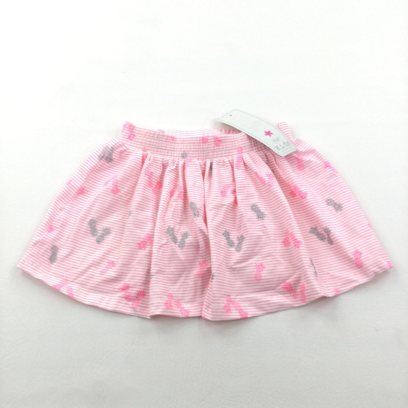 **NEW** Glittery Pineapples Neon Pink & White Jersey Skirt - Girls 12-18 Months
