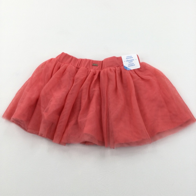 **NEW** Neon Orange Layered Net Skirt - Girls 9-12 Months
