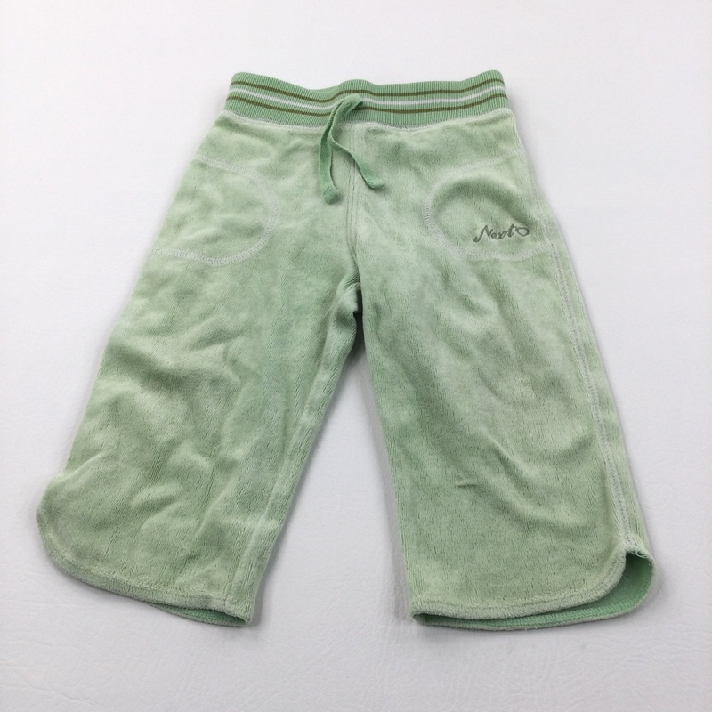 'Next' Green Velour Trousers - Girls 9-12 Months