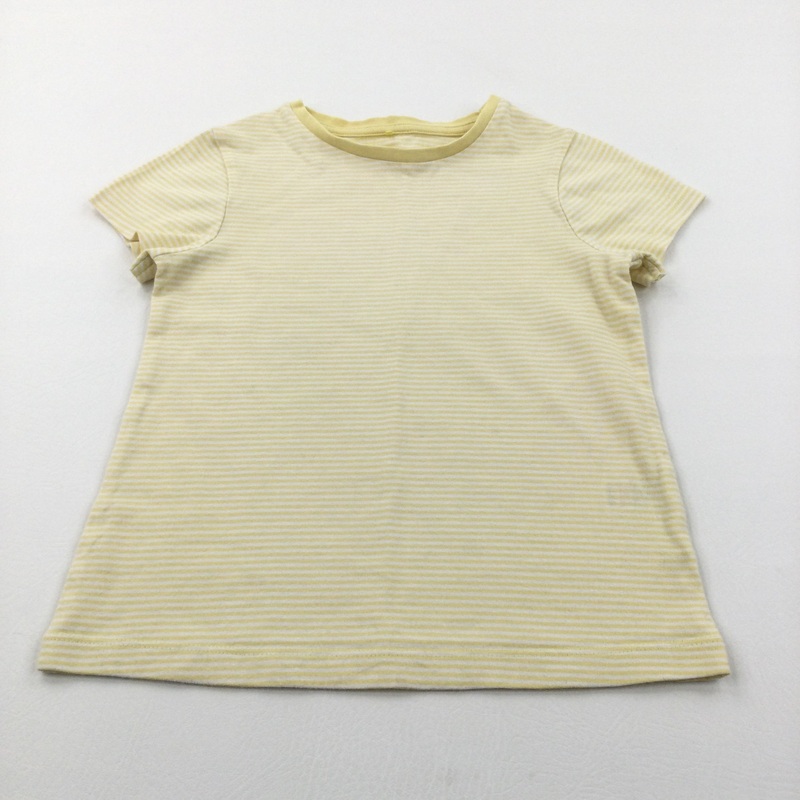 Yellow & White T-Shirt - Girls 5-6 Years