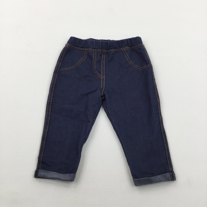 Blue Denim Effect Jeggings - Boys/Girls 3-6 Months
