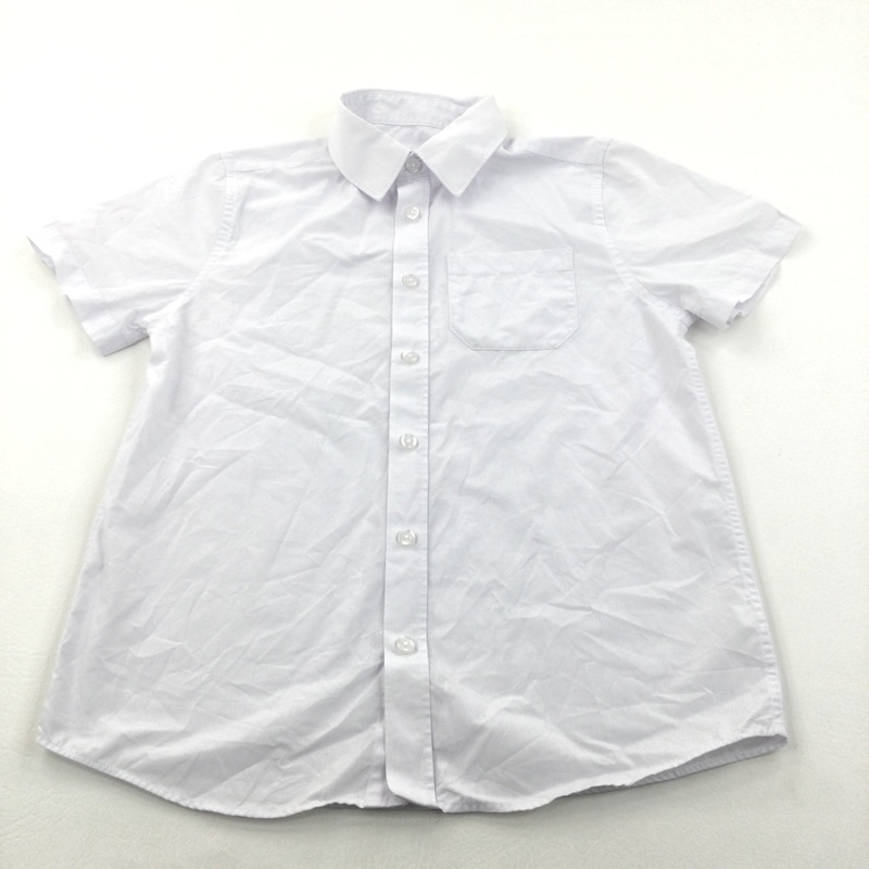 White Cotton School Shirt - Boys 10-11 Years