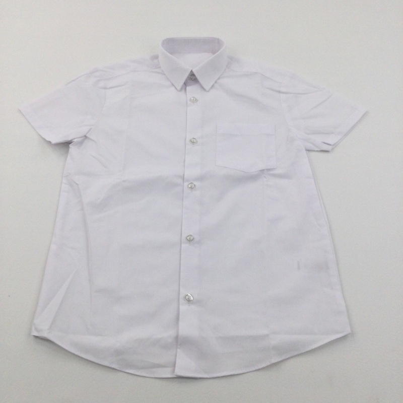 White Cotton School Shirt - Boys 8-9 Years