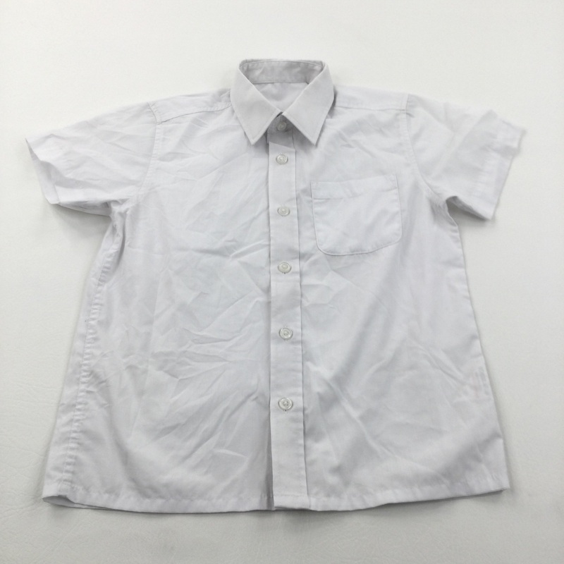 White Cotton School Shirt - Boys 8 Years