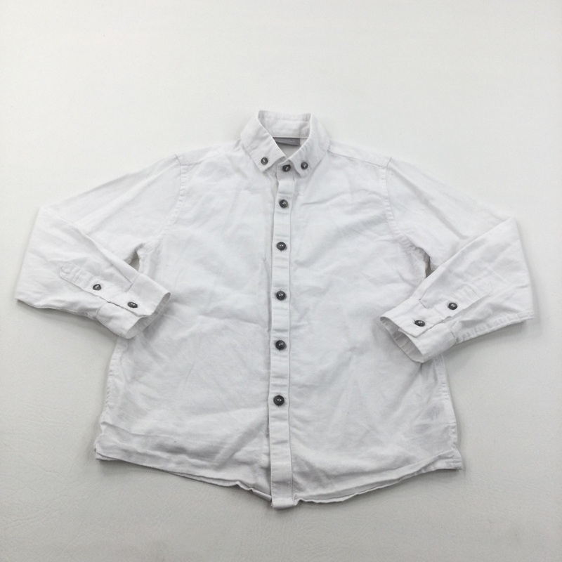 White Cotton Shirt - Boys 5-6 Years