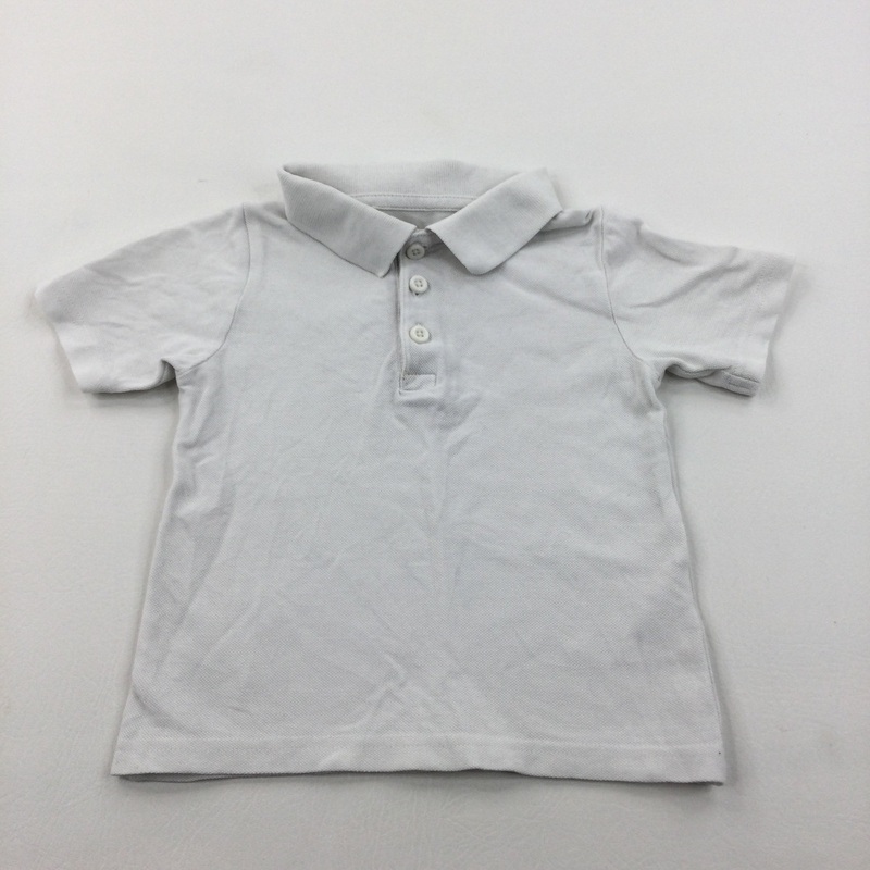 White School Polo Shirt - Boys/Girls 2-3 Years