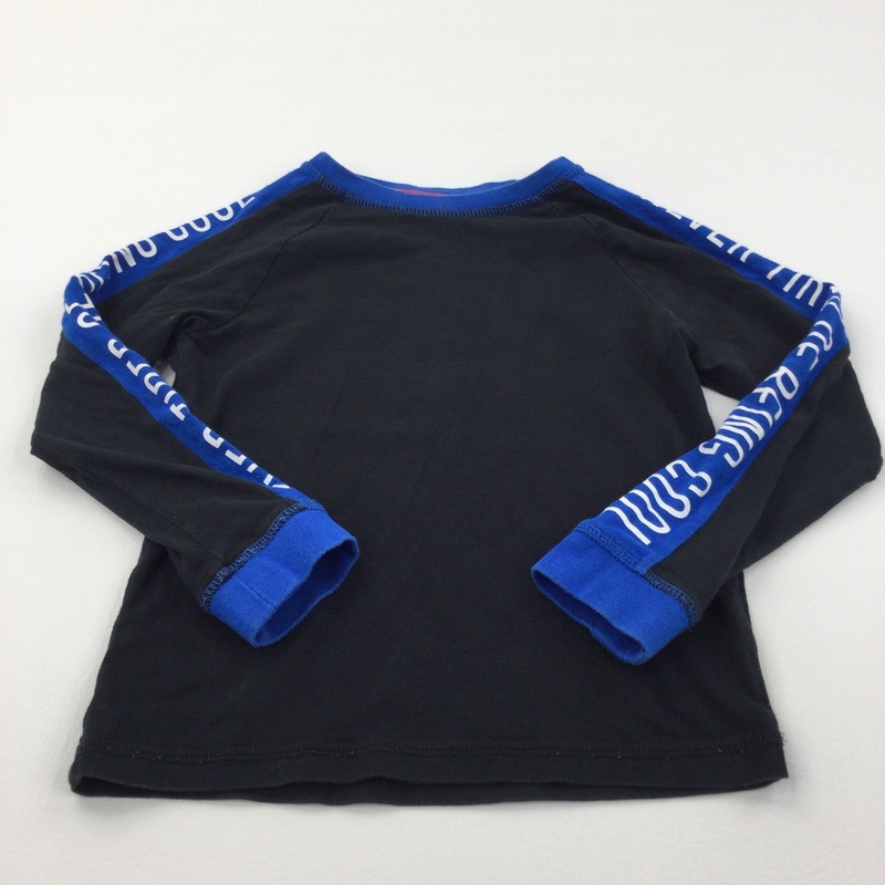 'Never Tired Of Being Cool' Blue & Black Pyjama Top - Boys 6-7 Years