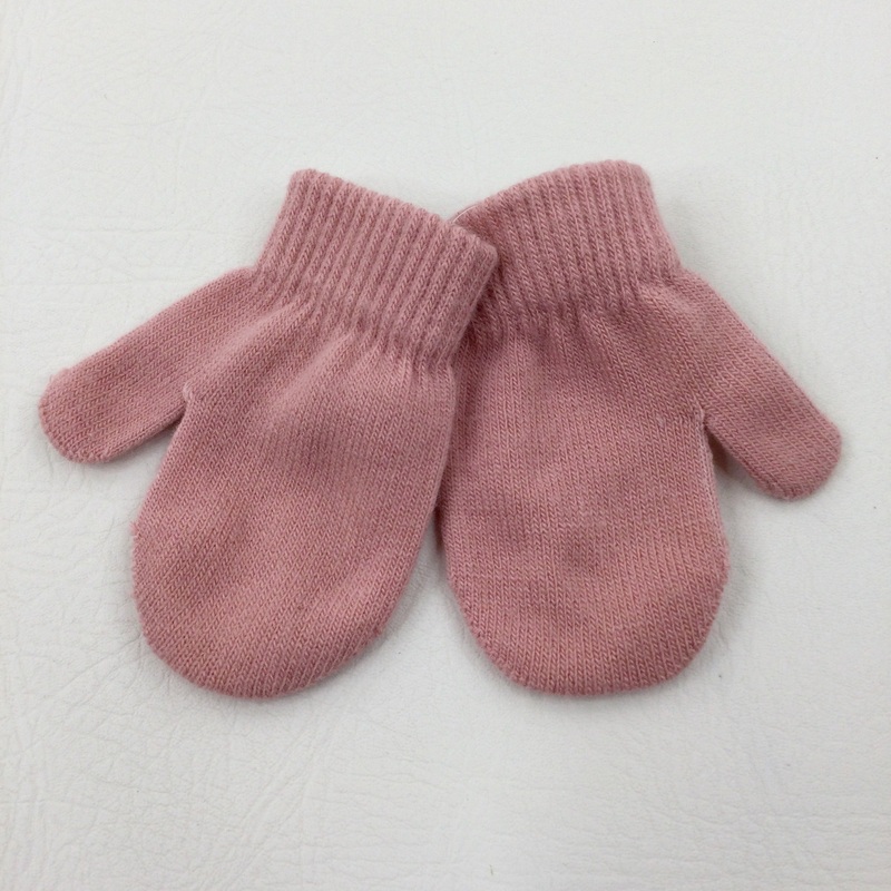 Pink Knitted Gloves - Girls 3-4 Years