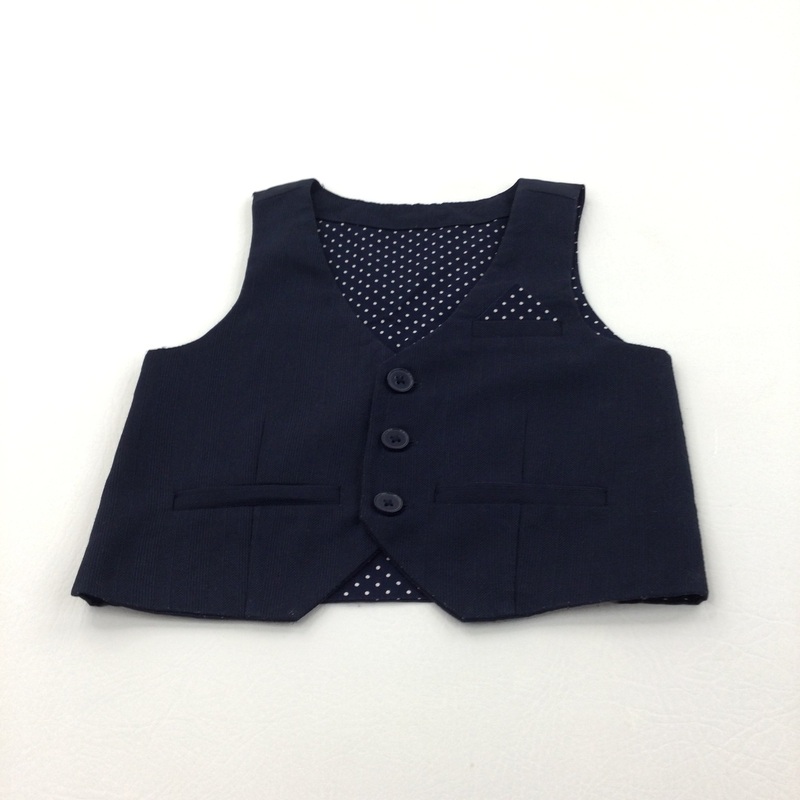 Smart Navy Waistcoat - Boys 18-24 Months