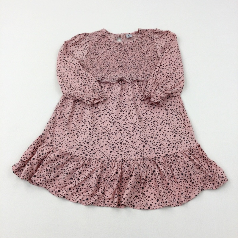 Stars Pink Layered Jersey Dress - Girls 3-4 Years