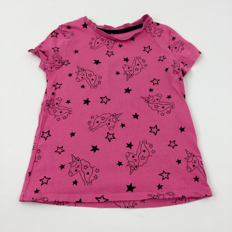Unicorns Pink T-Shirt - Girls 4-5 Years