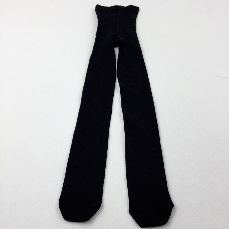 Black Knitted Tights - Girls 7-8 Years