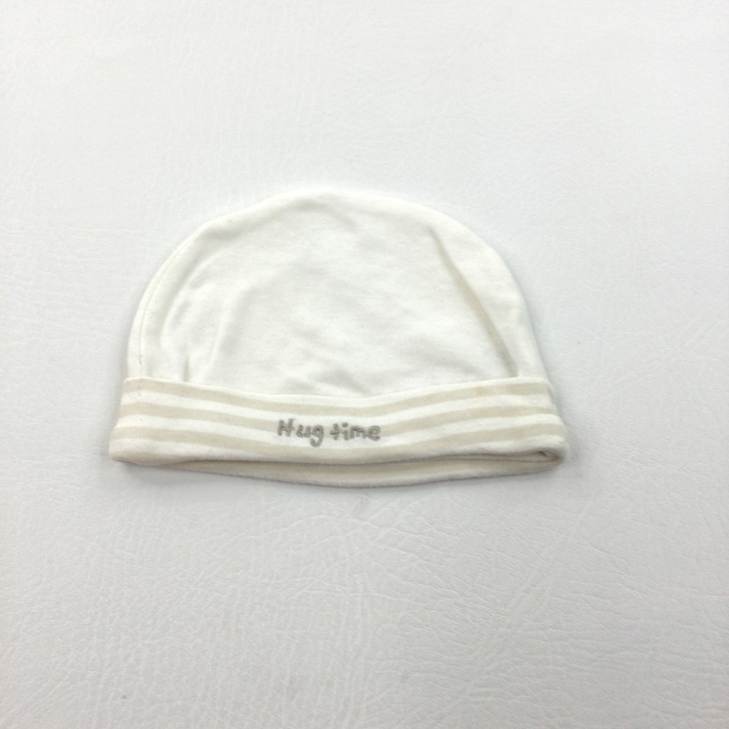 'Hug Time' Beige Jersey Hat - Boys/Girls Tiny Baby