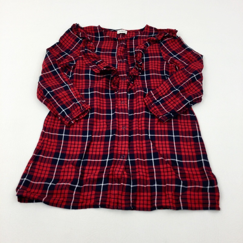 Red Tartan Dress - Girls 5-6 Years