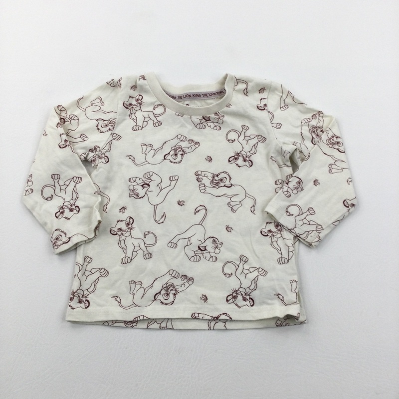 Simba Lion King Cream Long Sleeve Top - Boys 9-12 Months