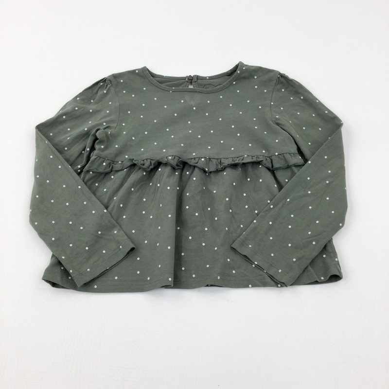 Spotty Green Long Sleeve Top - Girls 5-6 Years