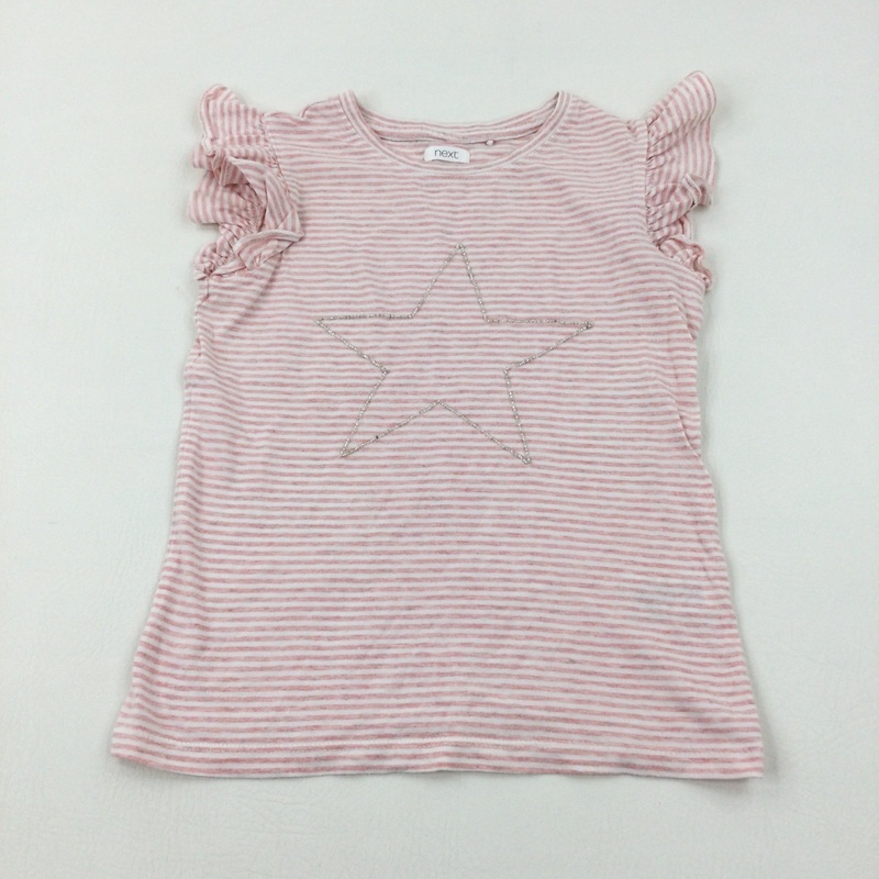 Star Pink Striped T-Shirt - Girls 6-7 Years