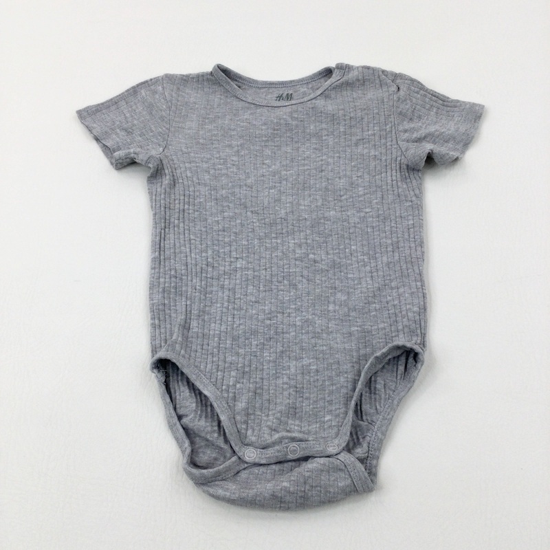 Textured Grey Bodysuit - Boys 12-18 Months