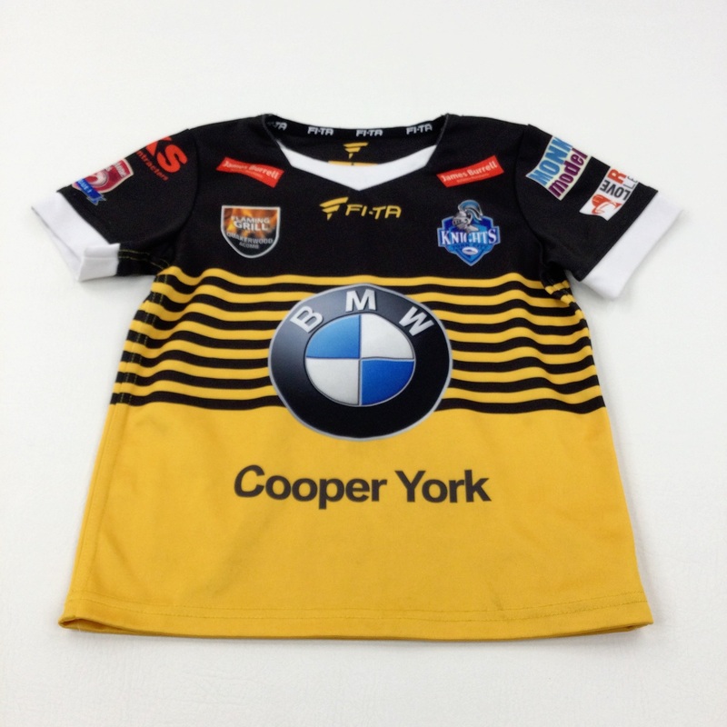 York City Knights Yellow & Black Rugby Top - Boys 7-8 Years