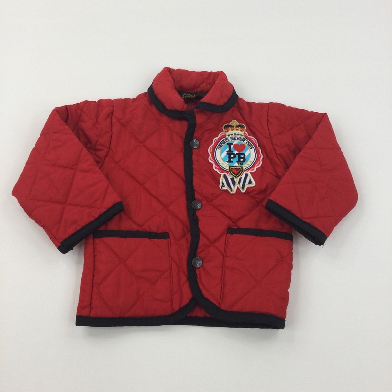 Red Appliqued Padded Jacket - Boys/Girls 18-24 Months
