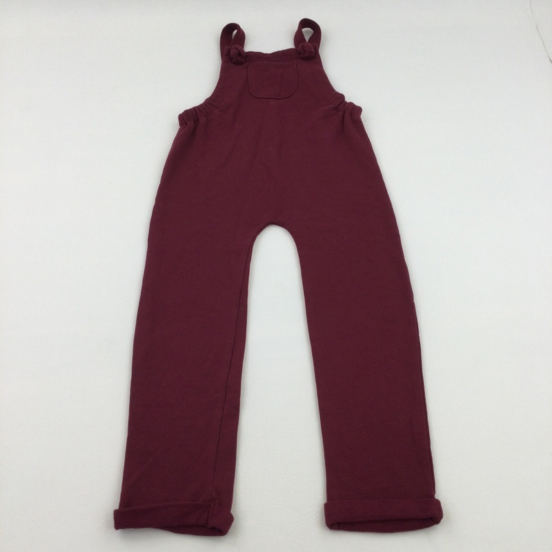 Burgundy Dungarees - Girls 5-6 Years