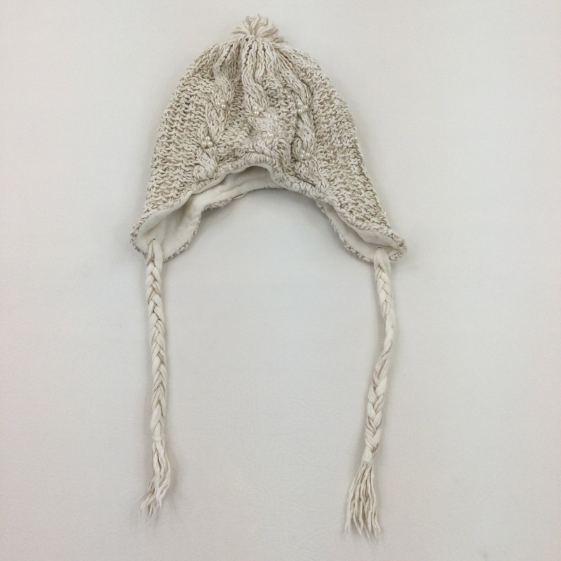Cream Fleece Lined Hat - Girls 7-10 Years