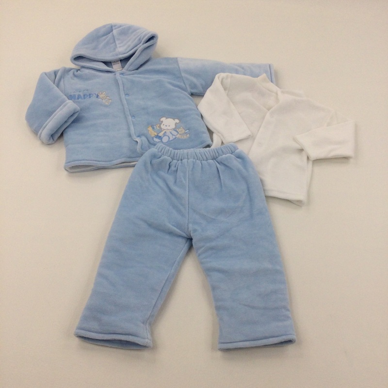 **NEW** 3 Piece Padded Hoodie, Lightweight Cardigan and Padded Trousers Set - Boys 12-18 Months
